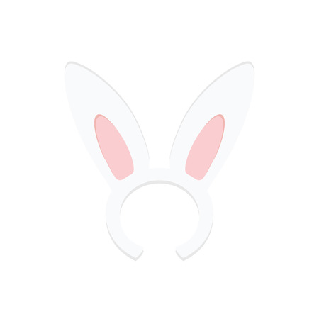 Rabbit ears vector illustration. Easter rabbit. Bunny ears hat costume.のイラスト素材