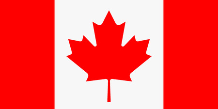 Vector illustration of canada flag. Rectangular national flag of canada. Canadian flagのイラスト素材