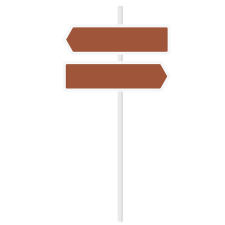 Vector illustration blank, empty road sign icon, flat design. Template for a textのイラスト素材