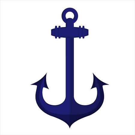 Vector illustration  ship anchor icon.