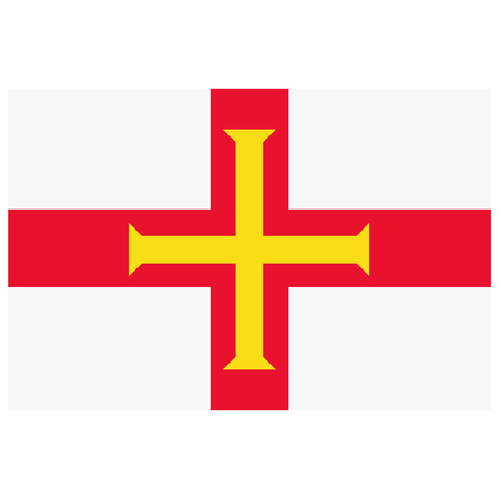 Vector illustration Guernsey flag vector icon. Rectanglular national flag of Guernsey. Guernsey flag buttonのイラスト素材
