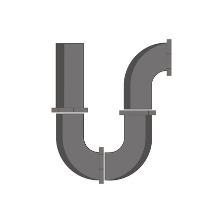 Vector illustration part of water pipe. Water pipe element iconのイラスト素材