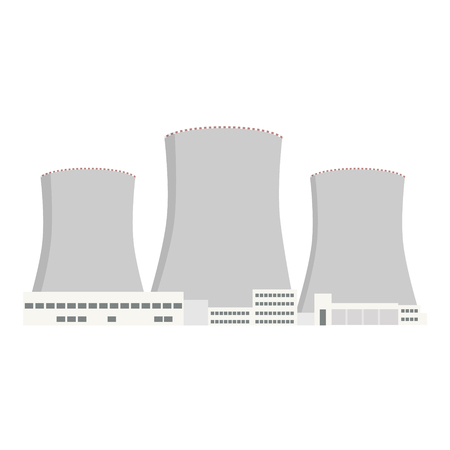 nuclear power plant and factory.のイラスト素材