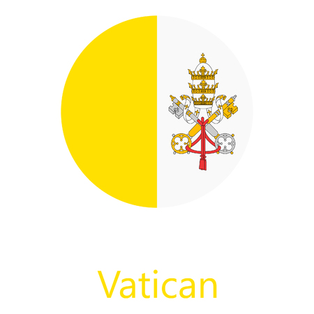 Round Vatican flag icon.のイラスト素材