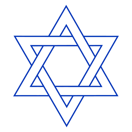 Raster illustration star of David icon. Symbol of Israel. Jewish signの写真素材