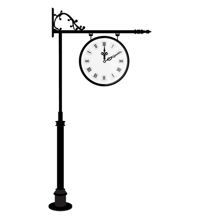 Retro street clockのイラスト素材