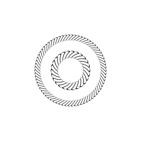 Vector illustration nautical rope knots decorative vintage elementのイラスト素材