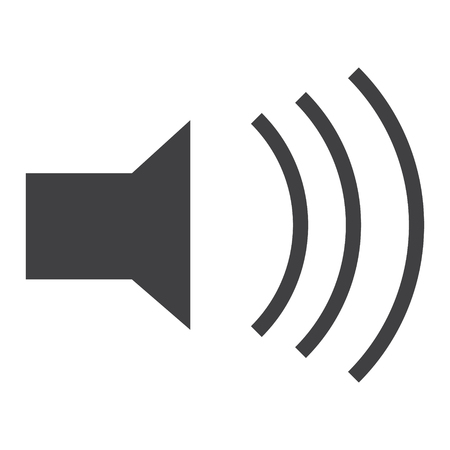 Simple flat sound, music vector icon. Sound volume sign, symbolのイラスト素材