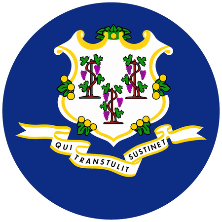Flag of Connecticut state of United States of Americaのイラスト素材