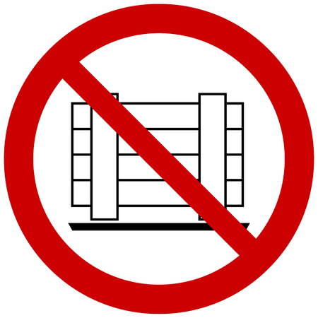 Do not obstruct sign, symbol Vector illustration isolated on white background.のイラスト素材