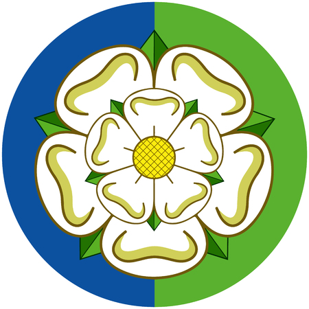 A Vector East riding of Yorkshire round flag, county of Englandのイラスト素材