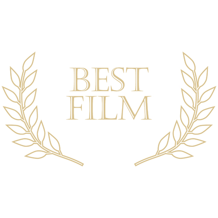 Vector illustration film award best film laurel wreathのイラスト素材