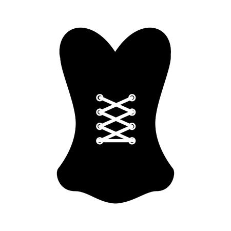 Corset vector icon. Female fashion lingerie. Sexy woman dressのイラスト素材