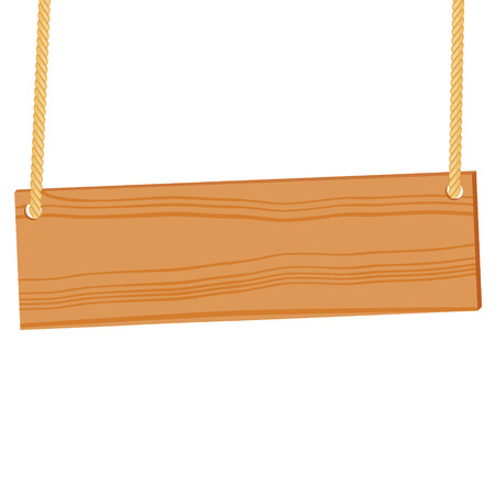 Vector illustration wooden sign isolated on white backgroundのイラスト素材