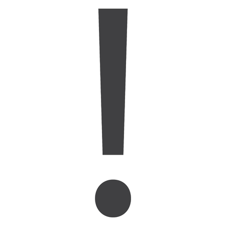 Flat simple exclamation raster icon. Attention sign, symbolの写真素材