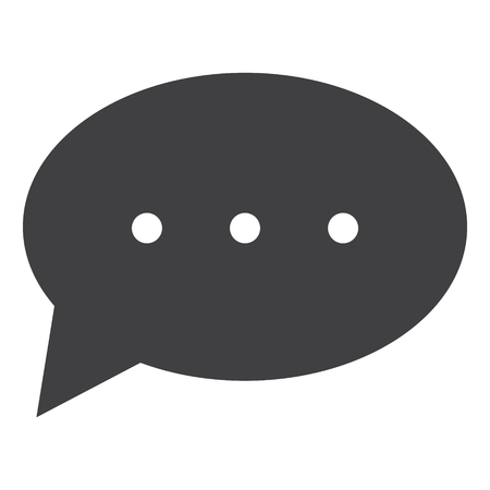 Simple flat raster icon speech bubble. Message sign, symbolの写真素材