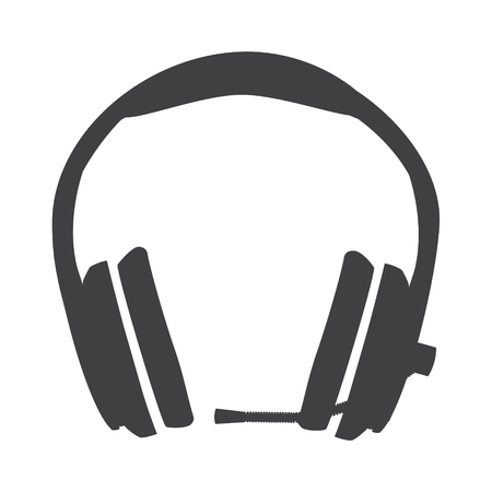 Headphones raster icon. Music sign, symbolの写真素材