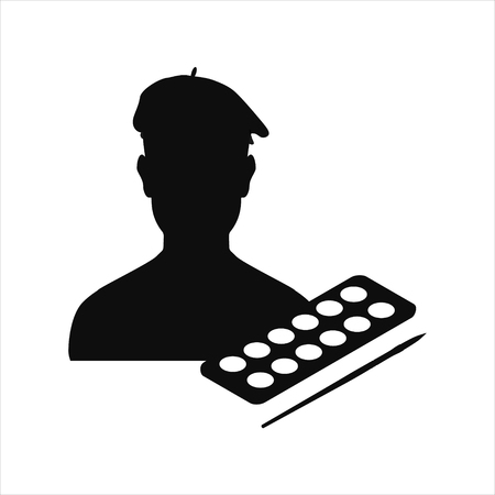 Male artist icon, artistic designer isolated - art iconの写真素材