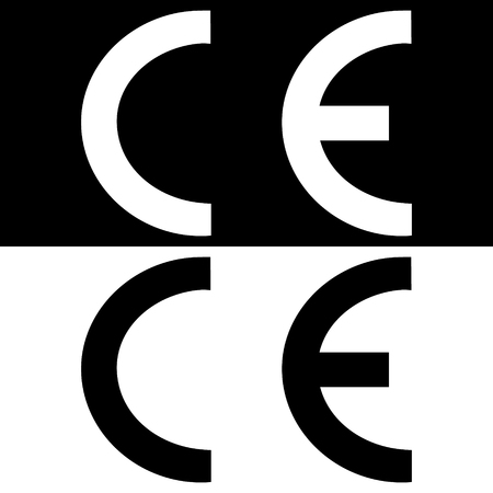 CE mark symbol, sign. raster illustrationの写真素材