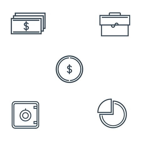 Vector illustration outline drawing web icon set - money, finance, paymentsのイラスト素材