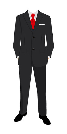 Wedding man's suit and tuxedo. Vector illustration.のイラスト素材