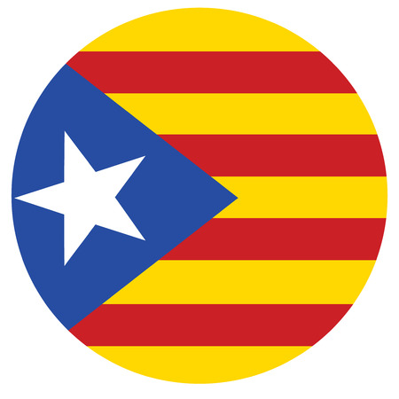 Vector flag of Catalonia. Catalonian flag. Autonomous community in Spainのイラスト素材
