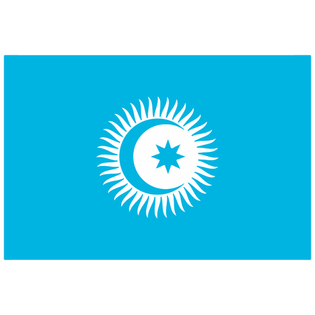 Vector flag Cooperation Council of Turkic- Speaking Statesのイラスト素材