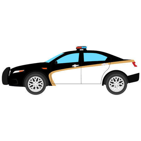Police car vector icon isolated, security, patrol copのイラスト素材