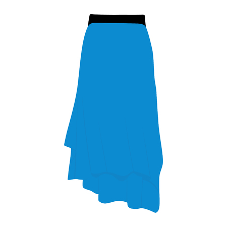 Vector skirt blue template, design fashion woman illustration. Women skirtのイラスト素材