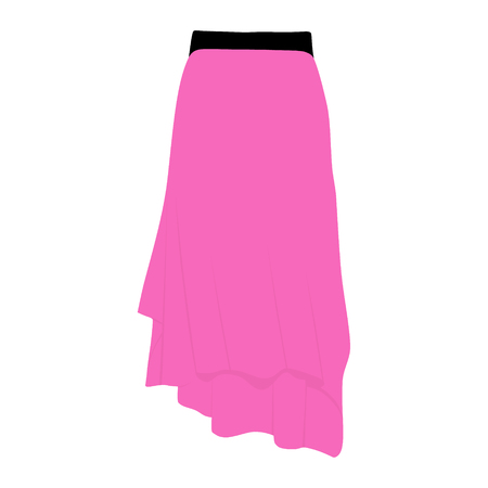 Vector skirt pink template, design fashion woman illustration. Women skirtのイラスト素材
