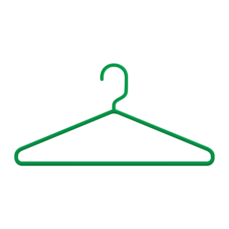 Plastic Green Hanger vector icon isolated on white backgroundのイラスト素材