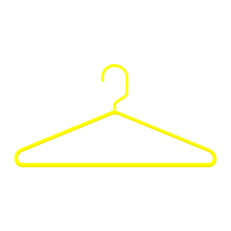 Plastic Yellow Hanger vector icon isolated on white backgroundのイラスト素材