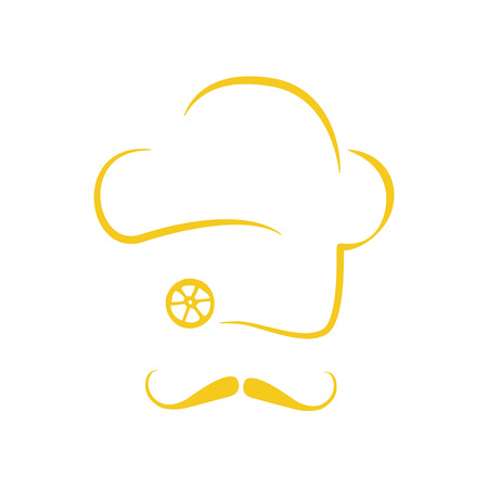 Chef hat template design. Raster illustration.の写真素材