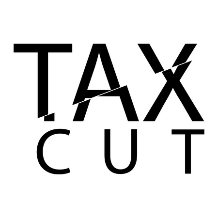 Tax cut conceptのイラスト素材