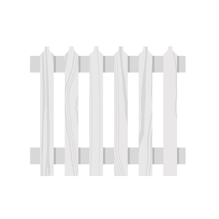 Wooden fence isolated on white background. Desing elementのイラスト素材