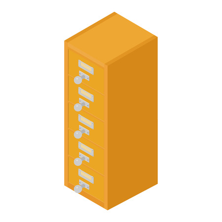 Library or archive reference card catalog. Database, knowledge base conceptのイラスト素材