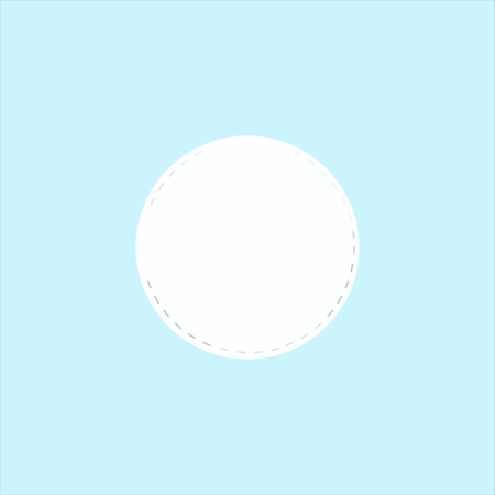 Cosmetic make up cotton pad isolated on blue backgroundのイラスト素材