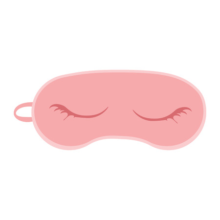 Sleeping eye mask isolated on white backgroundのイラスト素材