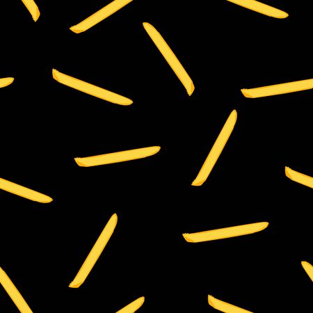 French fries fast food seamless pattern, background.のイラスト素材