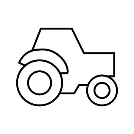 Tractor icon. Agronomy, agriculture transportの写真素材