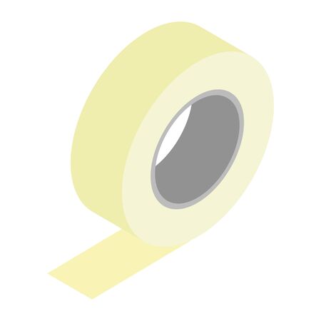 Adhesive tape isolated on white background isometric view.のイラスト素材