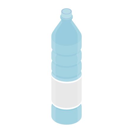 Blue water bottle isometric view isolated on white background. Vector. Isometric viewのイラスト素材