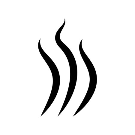 Aromas vaporize icon. Smells vector line icon, hot aroma, stink or cooking steam symbol, smelling or vapor, smoking or odors signのイラスト素材