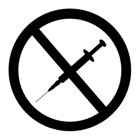 Prohibition sign no drugs allowedの写真素材