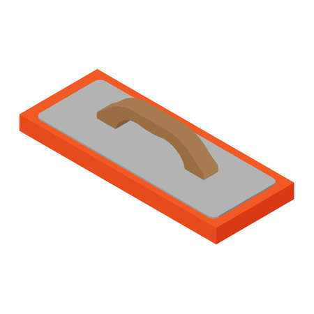 Metallic Trowel for Plastering and mix or cement work isolated on white background isometric view rasterの写真素材