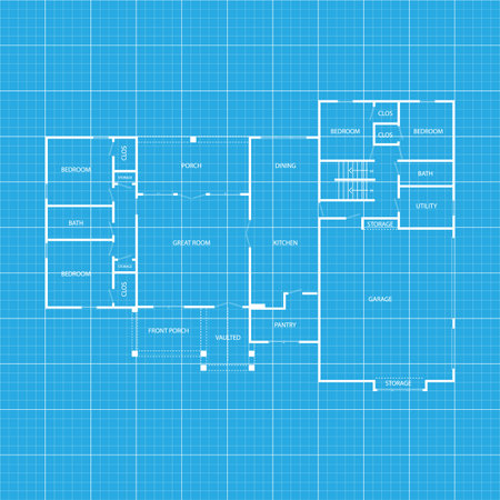 Architects, engineer concept. Apartment architectural project sketch blueprint planのイラスト素材