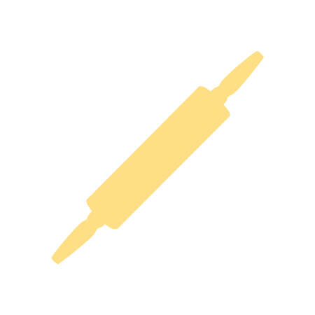 Rolling pin. Kithsen utensil. Vector illustration. Rolling pin silhouetteのイラスト素材