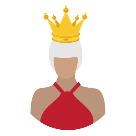 Royal family queen in crown. Monarch. Famous people. Vector characterのイラスト素材
