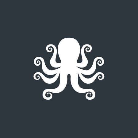 Octopus logo. Isolated octopus on white background. Vectorのイラスト素材
