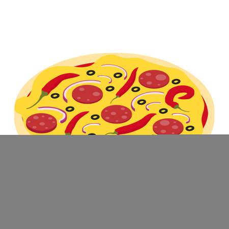 Delicious mexican pizza isolated on white.の写真素材